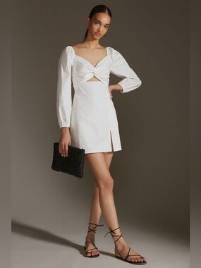 open lace back dress Sadie Puff Sleeve Off Shoulder Mini Dress  Claire & Clara